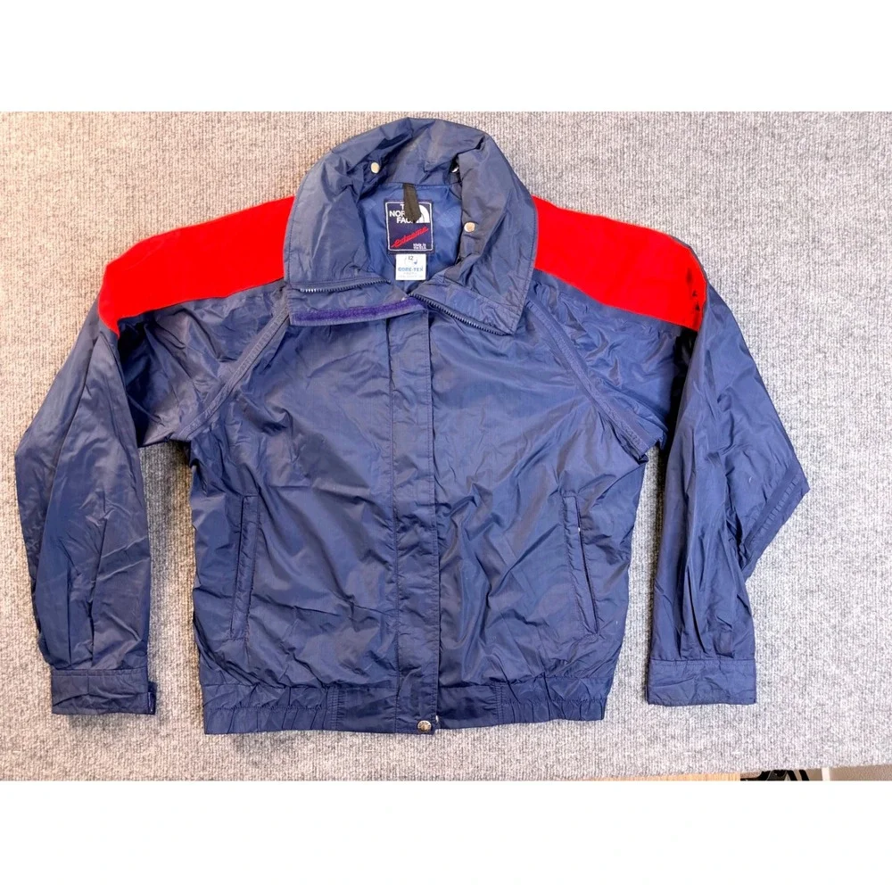 Vintage The North Face Extreme Gore-Tex Jacket Navy Red USA Made Womens 12 Y2K
